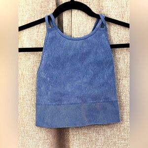 Gilly Hicks Striped Blue Tank Top/Sports Bra